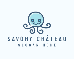 Happy Aquatic Jellyfish logo design