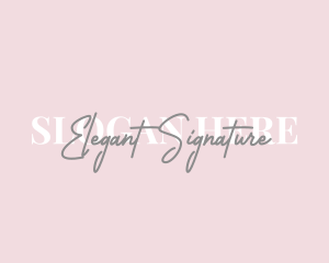 Feminine Script Business logo design