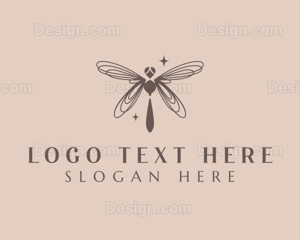 Stylish Dragonfly Wings Logo