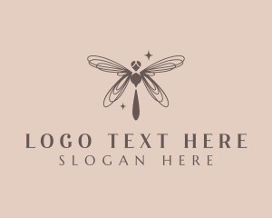 Stylish Dragonfly Wings logo