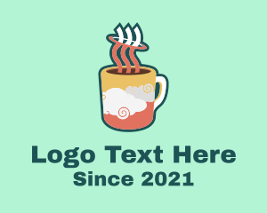 Mug - Hot Mug Clouds logo design