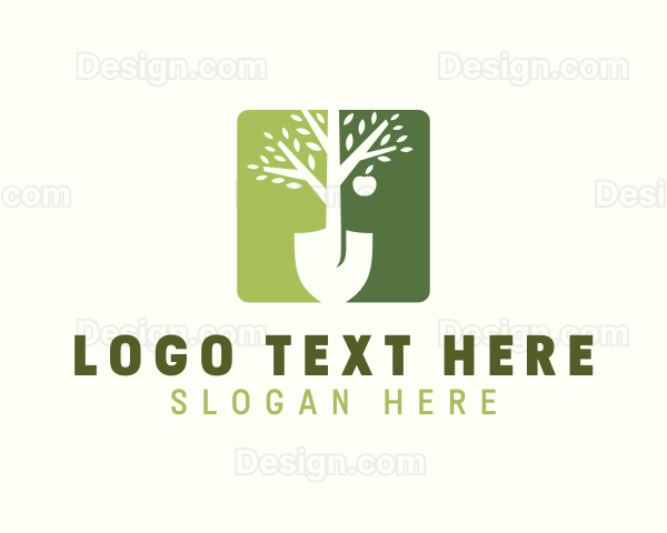 Garden Planting Shovel Logo