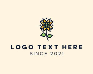 Geometric Sunflower Garden logo