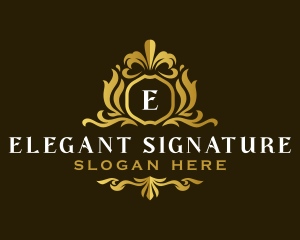 Elegant Decorative Crest logo design