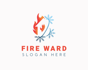 Fire Cooling House logo design