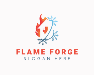 Fire Cooling House logo design