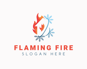 Fire Cooling House logo design