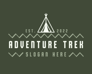 Camping Tent Adventure logo design