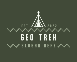 Camping Tent Adventure logo design