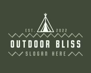 Camping Tent Adventure logo design