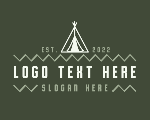 Tent - Camping Tent Adventure logo design