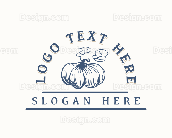 Vegetarian Organic Pumpkin Logo