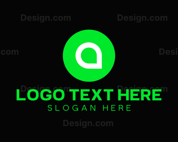 Green Navigation Pin Logo