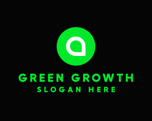 Green Pin Locator logo design