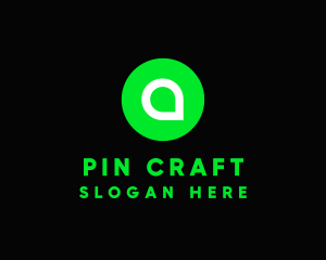 Green Pin Locator logo design