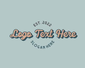 Retro Fashion Wordmark logo