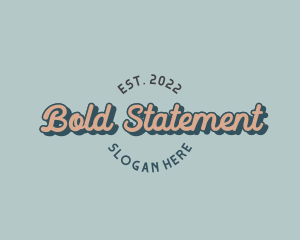 Retro Fashion Wordmark logo