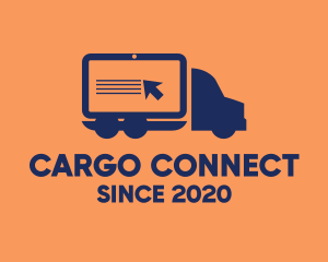 Digital Truck Cargo Delivery  logo design