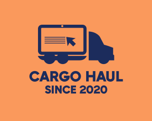 Digital Truck Cargo Delivery  logo design