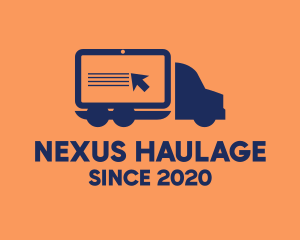 Digital Truck Cargo Delivery  logo design