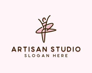 Ballerina Dancer Ballet logo design