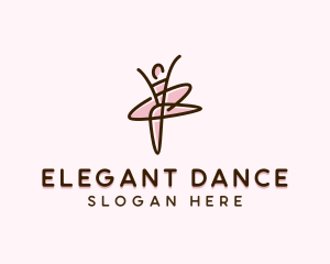 Ballerina Dancer Ballet logo design