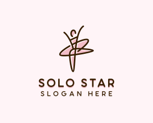 Ballerina Dancer Ballet logo design