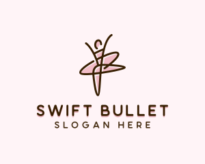 Ballerina Dancer Ballet logo design