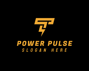 Power Voltage Letter T logo