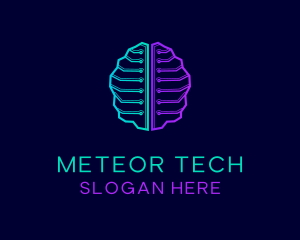 Mind Tech Circuit logo design