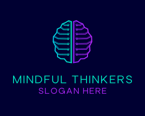 Mind Tech Circuit logo design