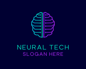 Mind Tech Circuit logo design