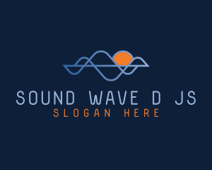 Sound Wave Sunset logo design