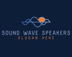 Sound Wave Sunset logo design