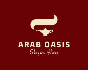 Arabian Lamp Smoke logo design