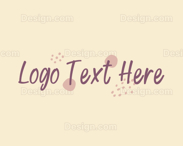 Cute Girly Wordmark Logo