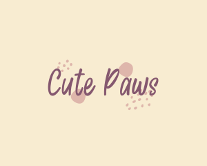 Cute Girly Wordmark logo design