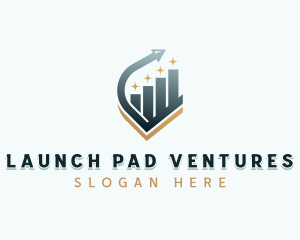 Venture Capital Arrow Graph logo design