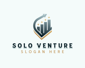 Venture Capital Arrow Graph logo design