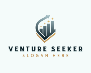 Venture Capital Arrow Graph logo design