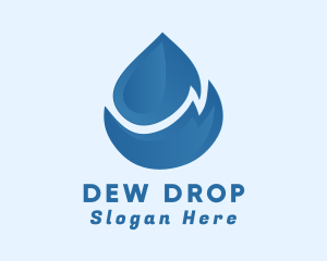 Blue Water Droplet logo