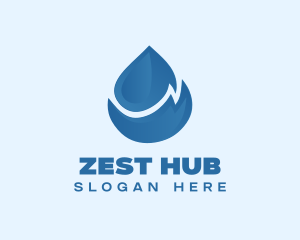 Blue Water Droplet logo