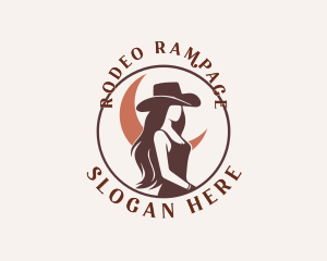 Cowgirl Woman Rodeo logo