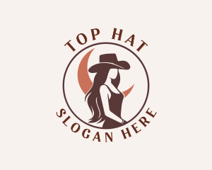 Cowgirl Woman Rodeo logo design