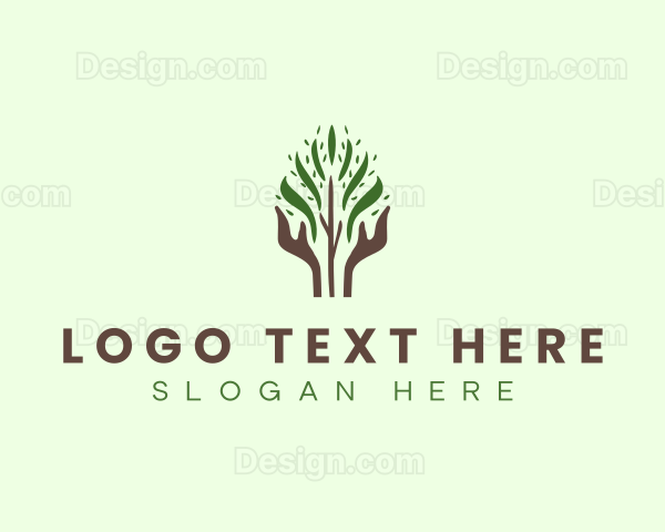 Nature Hand Tree Logo