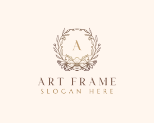 Frame Flower Floral logo design