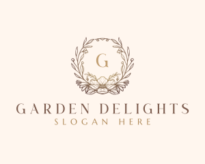 Frame Flower Floral logo design