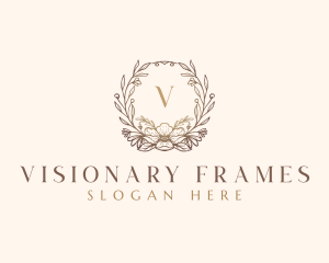 Frame Flower Floral logo design