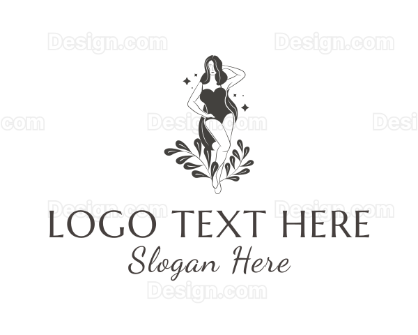 Bikini Posing Lady Logo