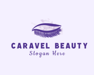 Watercolor Beauty Eyelash logo design